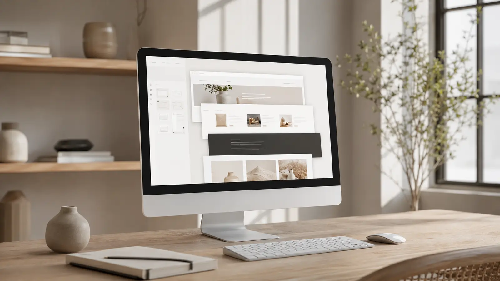 Ordinateur affichant une interface de site pour illustrer pourquoi choisir WordPress pour son entreprise