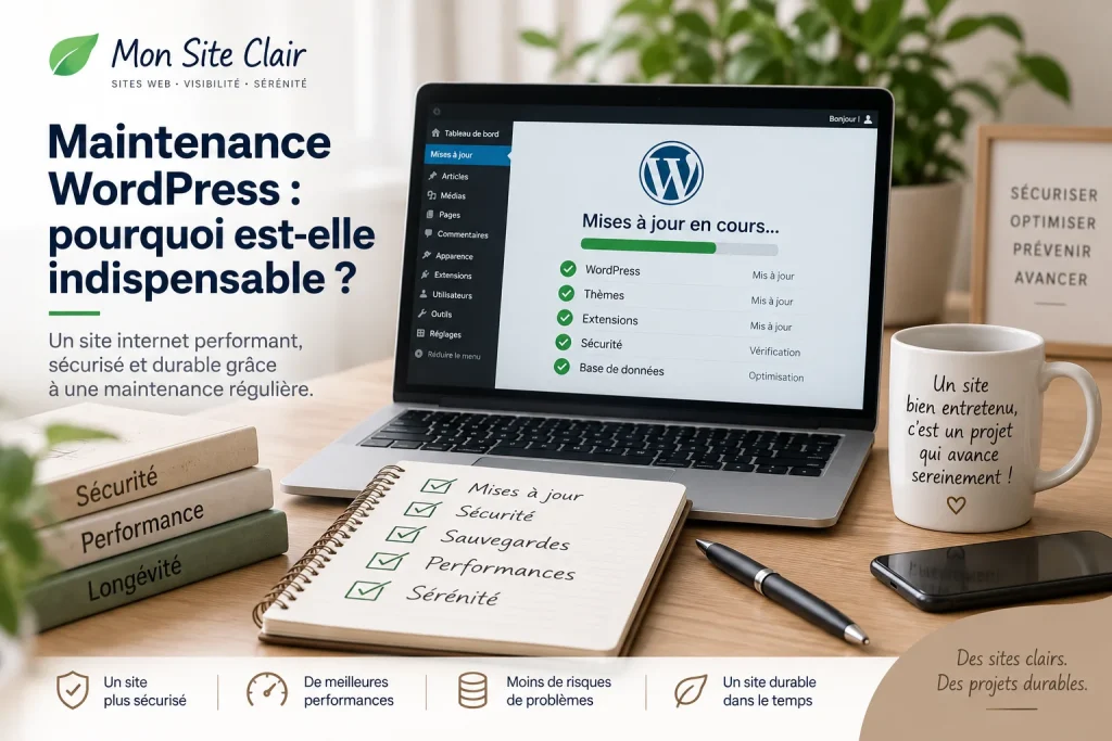 Maintenance WordPress d’un site internet professionnel